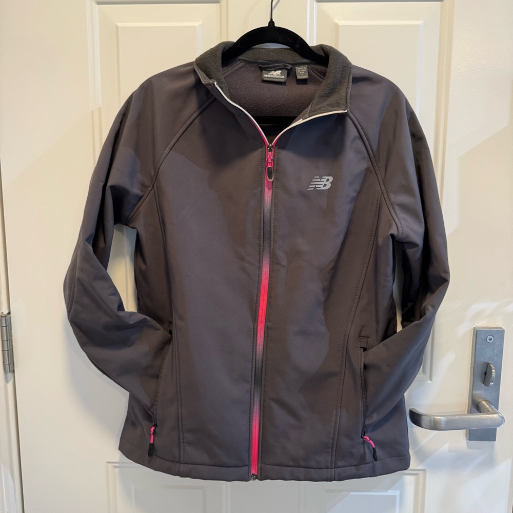 New Balance Women's Gray Jacket with Pink Accents